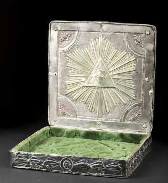 Spanish or Mexican Silver Religious Box