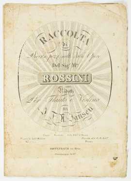 Rossini Flute and Violin Duet, Offenbach, Early printing.