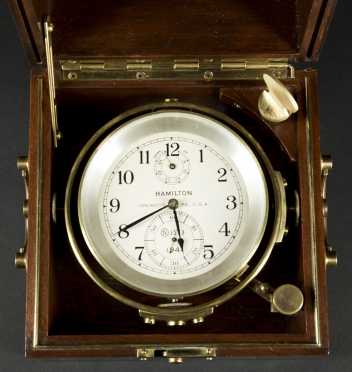 WWII 1941 US Navy Hamilton Marine Chronometer
