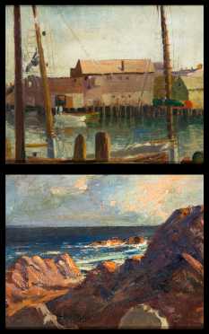 Pair of North Shore, Mass Coastal Paintings