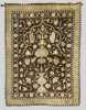 Persian Metalic Thread Embroidered Prayer Rug