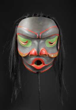 NW Coast Native American Decorated Mask