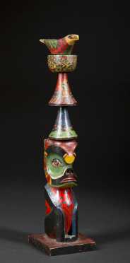 Paint Decorated Souvenir Totem Pole