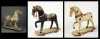 Lot of Three Horse Pull Toys