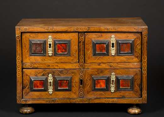 17thC Continental Inlaid Valuables Box