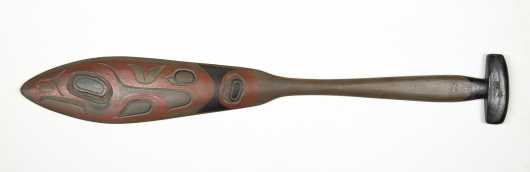 Tlingit Carved and Painted Dance Paddle