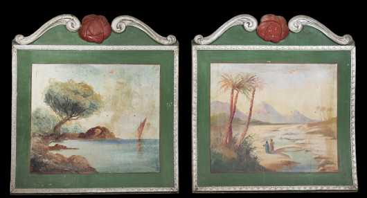 Two Painted Carousel Panels