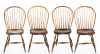 Set of 4 Custom Bowback Windsor Side Chairs