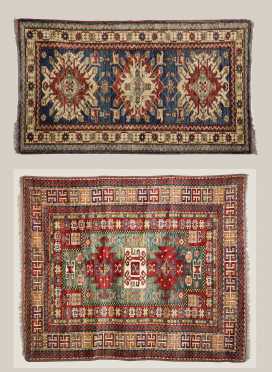 Two Modern Caucasian Scatter Rugs