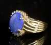 Black Opal & 18K Gold Ladies Ring