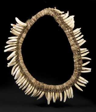 A New Guinea Highlands Pig's tooth necklace