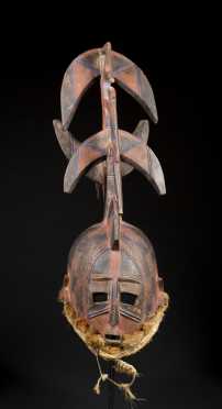 A fine Bobo mask with elaborate superstructure