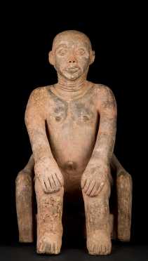 A Fine and important Akan Terracotta mortuary figure--Published