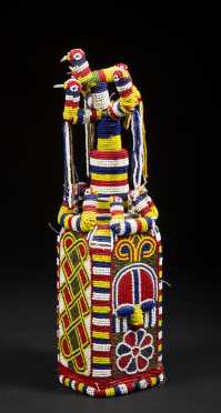 A lovely Yoruba beaded bottle