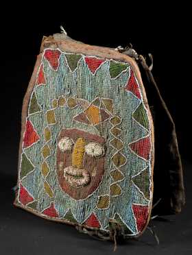 A Yoruba beaded Diviner's bag
