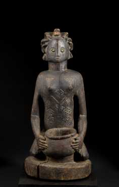 An Exceptional Luba or Zela Bowl bearer figure