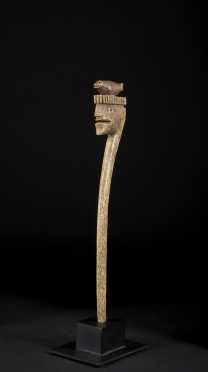 A fine and historically important Tlingit Bone trap-stake