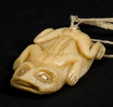 A Fine and Rare Haida or Tlingit Shaman's charm in the form of a frog.