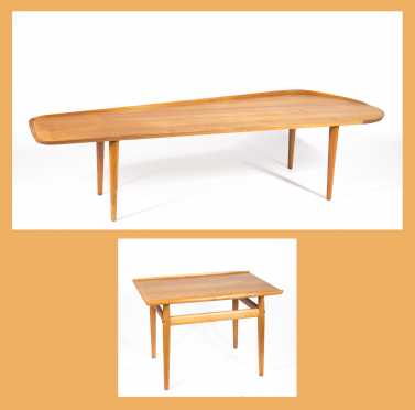 Two Danish Modern Teak Wood Coffee Tables