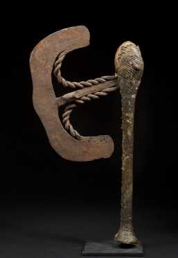 A Fine and old Songye Axe , Songye; D.R. Congo