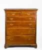 Cherry Chippendale PA Tall Chest of Six Drawers