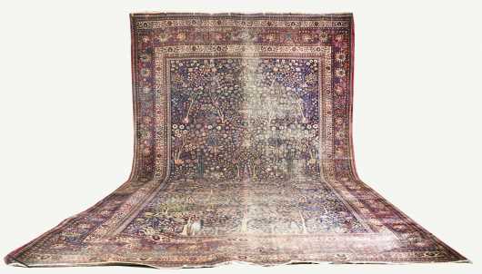 Antique Kerman Room Size Oriental Rug Persian C1930-40.
