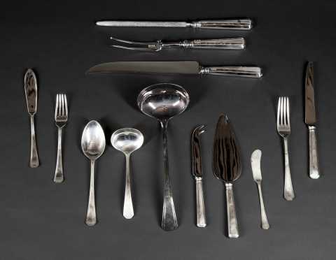 "Carrs" Sterling Silver Table Service For 12