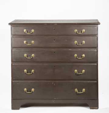 Five Drawer Country Chippendale Chest