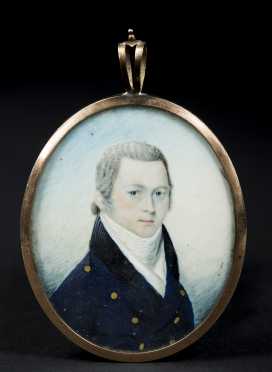 Miniature Painting on Ivory of an American Naval Officer