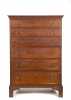 NH 6 Drawer Chippendale Cherry Tall Chest In the Old Finish
