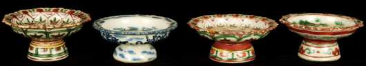 Four Chinese Porcelain Sauce Dishes