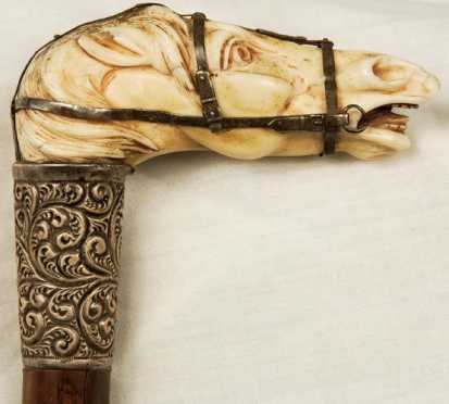 Ivory Horse Head Cane