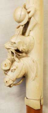 Carved Ivory Hunting cane