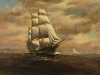 T. Bailey, MA, oil on canvas of a clipper ship