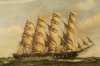 Frantz Landt, oil on canvas of a 4 masted US Clipper
