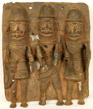 Benin Kingdom Brass Plaque