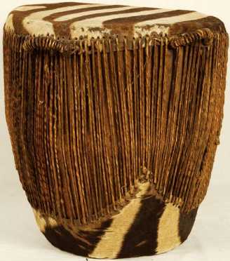 African Zebra Skin Drum