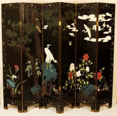 Chinese Six panel Double Sided Screen