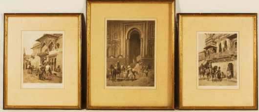 Three Framed Prints of  Scenes From India