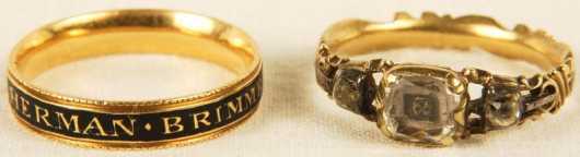 Two 18th century Memorial Rings