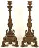 Pair of Ornate Bronze Candlesticks