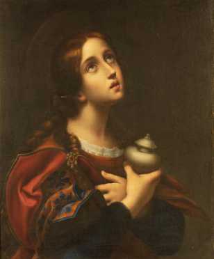 Giuseppe Mazzolini, oil on canvas of "Mary Magdalene"