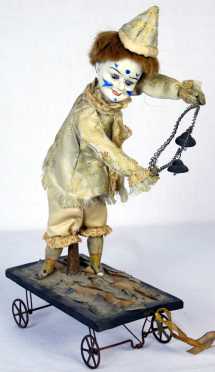 Antique Clown Pull Toy