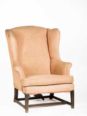 English Hepplewhite Period Wing Chair
