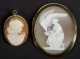 Lot of 2 Cameo Brooches