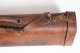 Two Sewn Leather Gun Cases and Fox Skin Hunting Blanket