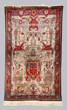 Cotton and Wool Persian Tribal Scatter Oriental Rug