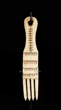 Inuit Carved Walrus Ivory Comb