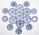 Lot of Chinese Export Blue Fitzhugh China