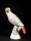 Polychrome Porcelain Figure, an African Gray Parrot